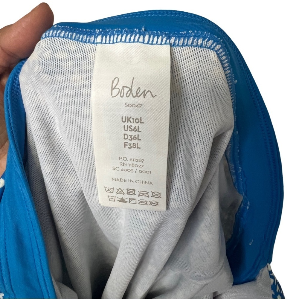 Boden Blue Patterned One Piece Swimsuit - Picture 4 of 5
